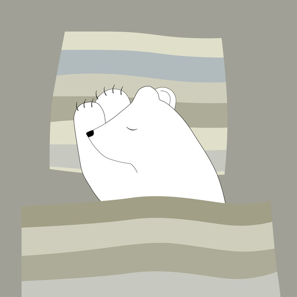 ύπνου πολική αρκούδα - Διάνυσμα, εικόνα