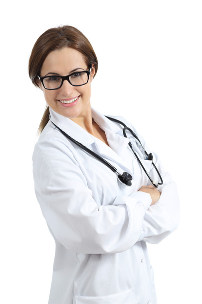 Beautiful female doctor posing with glasses - Valokuva, kuva
