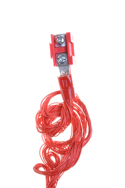 Electric power distribution cable with terminal block - Photo, Image
