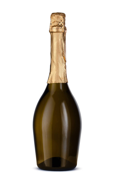 Glass champagne bottle isolated on white background - Zdjęcie, obraz