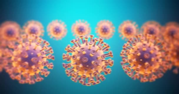Animazione di coronavirus covid-19 loop di sfondo - Filmati, video