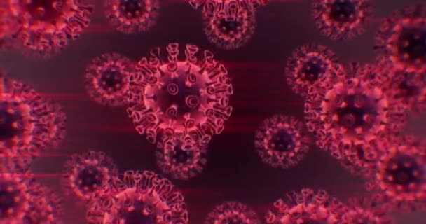 Κινούμενα σχέδια του coronavirus covid-19 - Πλάνα, βίντεο