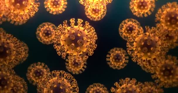 A coronavirus covid-19 háttér hurok animációja - Felvétel, videó