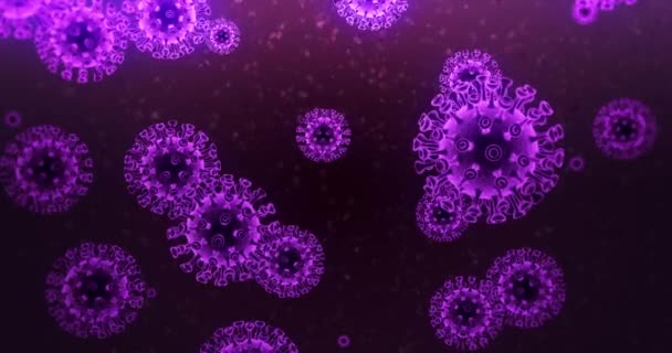 Animatie van het coronavirus covid-19 achtergrondlus - Video