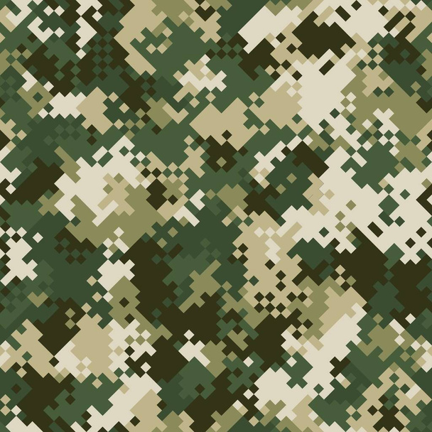 Vettore di texture camo pixel di montagna digitale senza soluzione di continuità per la stampa tessile dell'esercito - Vettoriali, immagini