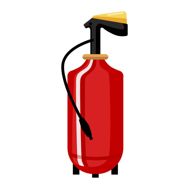Fire extinguisher isolated in flat style. Extinguishing equipment of firefighter icon. Protection symbol. Vector illustration - Vektor, kép
