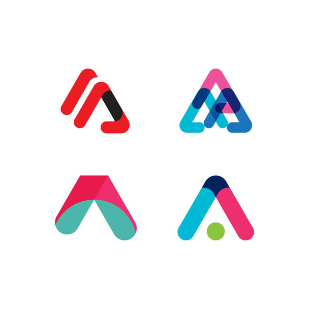 A Letter Alphabet font logo vector design - Vecteur, image