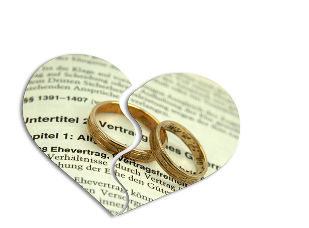Evlilik sözleşmesi, boşanma, sembolik temsil - Fotoğraf, Görsel