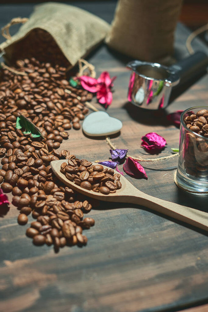 Koffie graan moment en aardsmaak - Foto, afbeelding