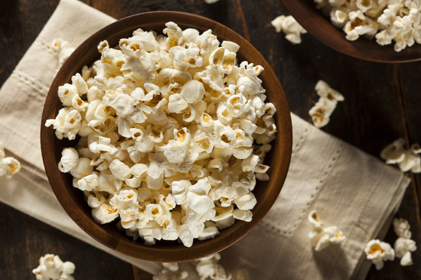 Healthy Buttered Popcorn with Salt - Photo, image