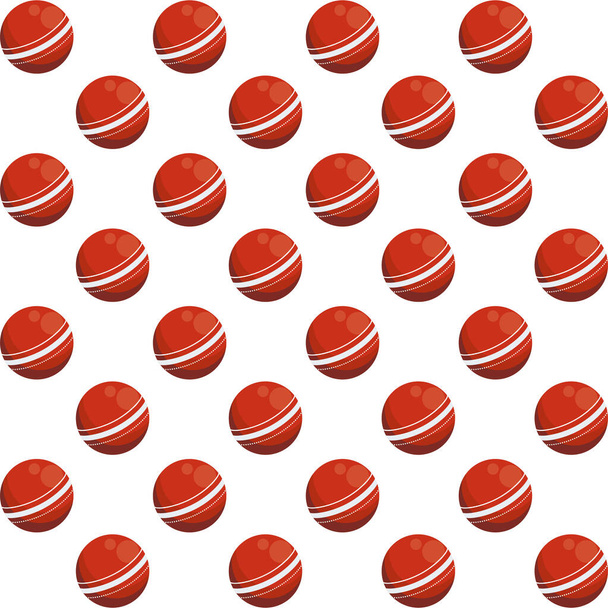 cricet ballen sport apparatuur patroon - Vector, afbeelding