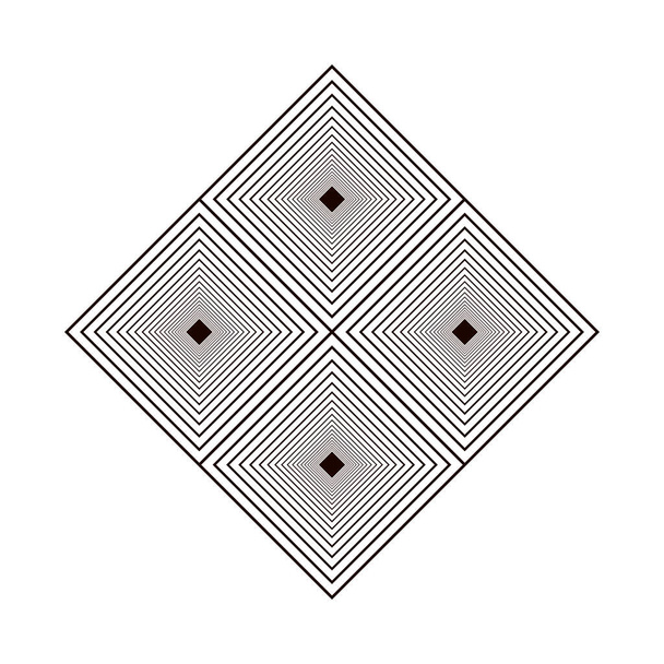 ダイヤモンドライン図幾何学的な作品のアイコン - ベクター画像