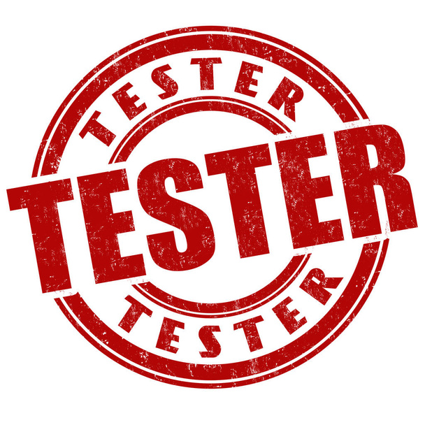 Tester σημάδι ή σφραγίδα σε λευκό φόντο, διανυσματική απεικόνιση - Διάνυσμα, εικόνα