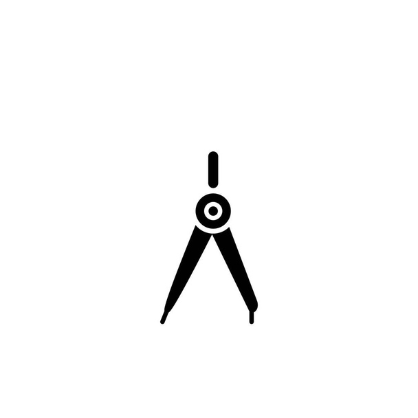 Illustratie vectorgrafiek van tekening kompas icoon. Geschikt voor design, architect, onderwijs etc.. - Vector, afbeelding