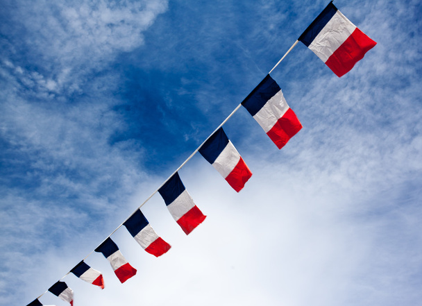 francuski flagi w - Zdjęcie, obraz