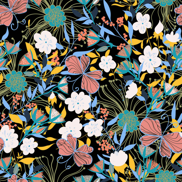 Floral seamles pattern. - Vektor, Bild