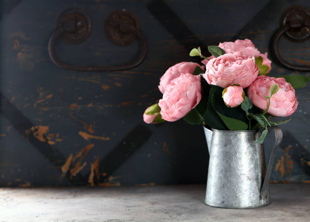pink peonies for interior decoration - Foto, Imagen