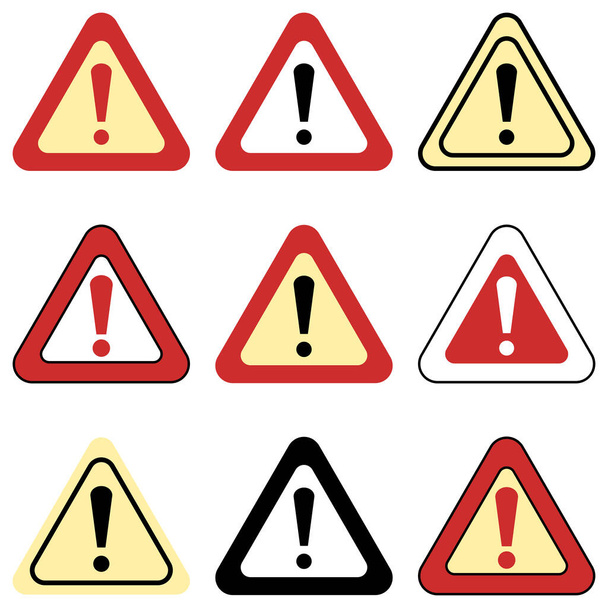 Set of Vector Exclamation Signs - Vector, Image