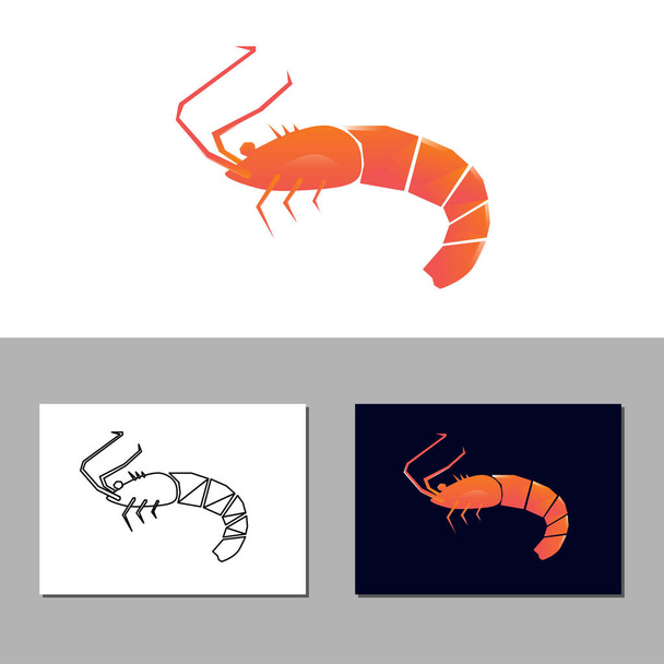 illustration de modèle de conception vectorielle crevettes - Vecteur, image