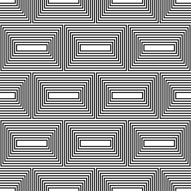 Hypnotic pattern. Seamles monochrome texture. Vector background. Abstract composition with geometric shapes. Optical art. - Vector, Image
