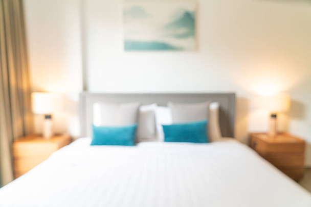 abstract blur and defocused hotel resort bedroom for background - Foto, afbeelding