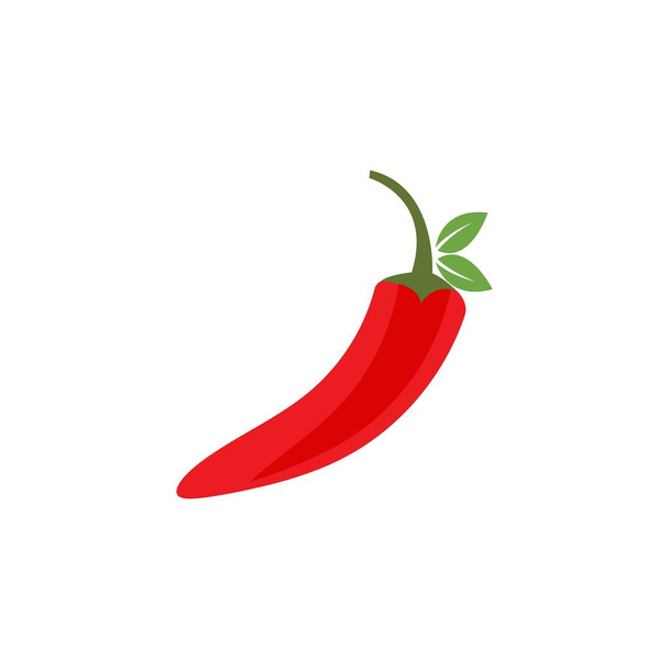 Punainen kuuma luonnollinen chili kuvake Mallivektori Kuvitus - Vektori, kuva