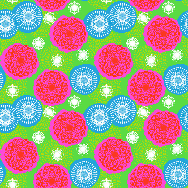 Multicolor floral pattern in bright colors. - Διάνυσμα, εικόνα