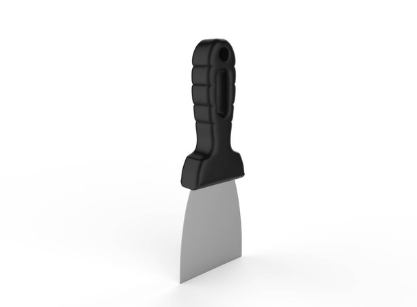 tmel nůž izolovaný na bílém. 3D ilustrace - Fotografie, Obrázek