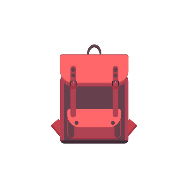 Backpack icon in cartoon flat style isolated on white background. Vector stock illustration - Vector, Image