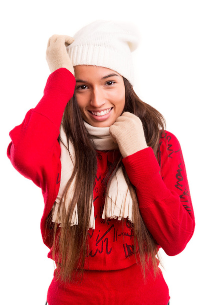 Woman wearing winter clothes - Photo, Image
