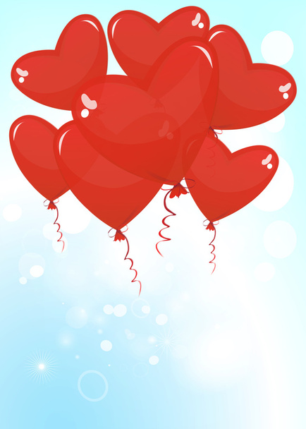 balloons in the shape of a heart on a white background - Вектор, зображення