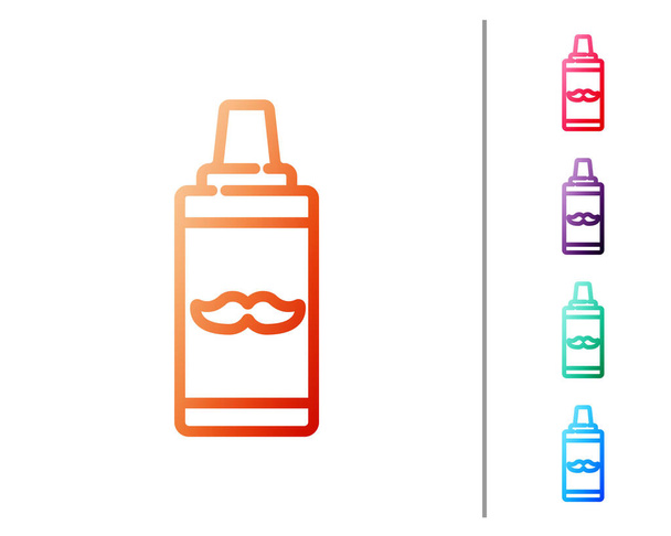 Red line Shaving gel foam icon isolated on white background. Shaving cream. Set color icons. Vector Illustration. - Vector, Image