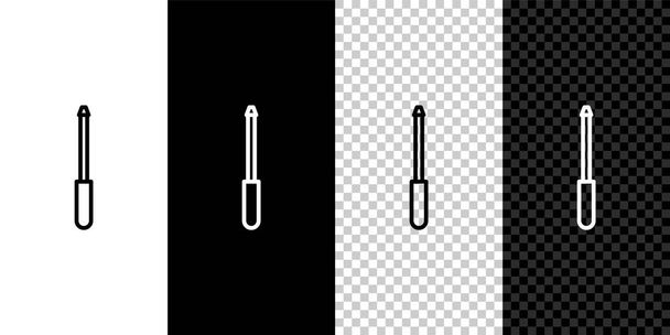 Impostare linea icona temperamatite coltello isolato su sfondo bianco e nero. Illustrazione vettoriale. - Vettoriali, immagini