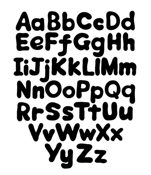 alfabet zeepbel hand tekenen - Vector, afbeelding