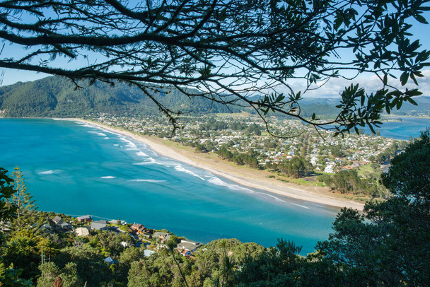 Tairua township and beach on Coromandel Peninsula, New Zealand. - Photo, image