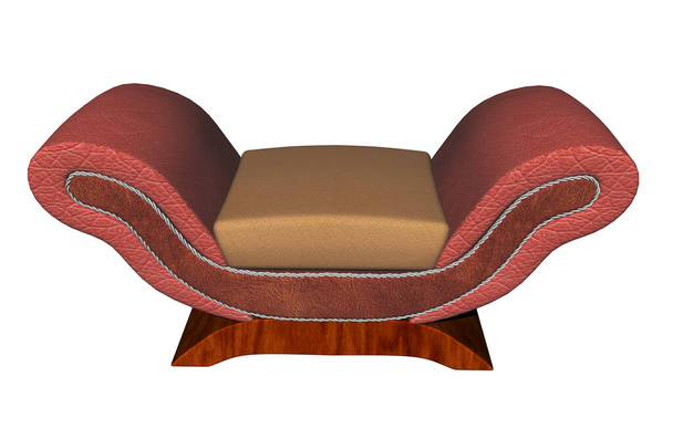 Красное коричневое мягкое кресло
 - Фото, изображение
