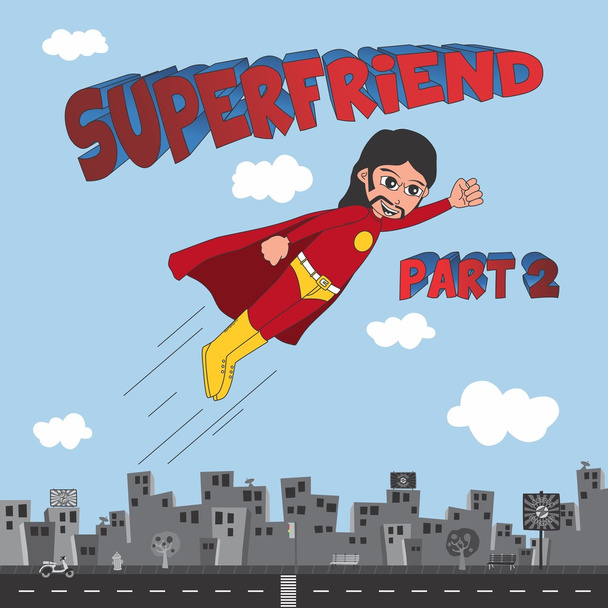 desenhos animados de super-herói
 - Vetor, Imagem