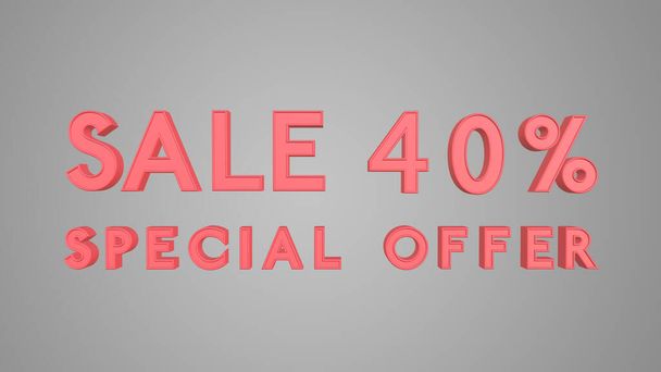 Offre spéciale vente 40 pour cent hors rendu avec Alpha Channel 40 % off - Photo, image