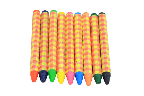 Crayons isolated on white - Photo, Image
