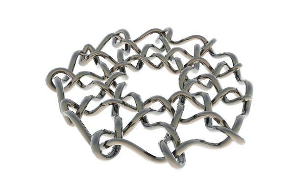 Knoten und Zöpfe aus Metalldraht - Foto, Bild