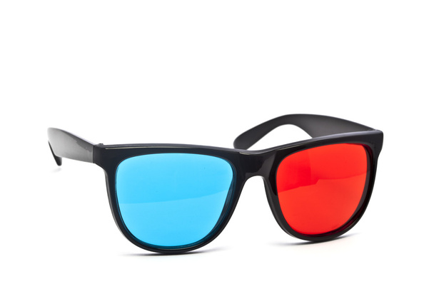 3D-Brille auf weißem Hintergrund - Foto, Bild