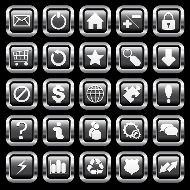 Chrome buttons - Vector, Image