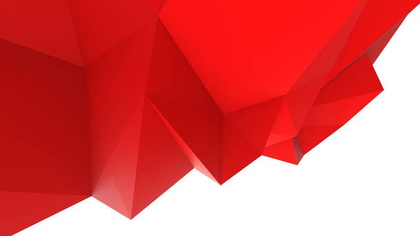 赤の抽象的な近代的な結晶背景。壁紙用ポリゴン、ライン、三角形のパターン形状。イラスト低ポリ、多角形のデザイン。未来的なウェブネットワークの概念です - 写真・画像