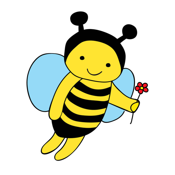  ізольований символ бджоли на білому тлі
 - Вектор, зображення