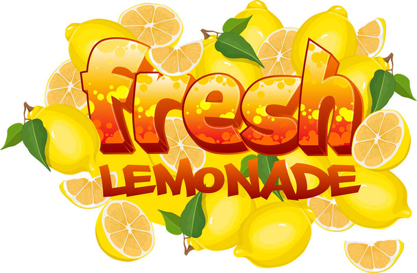 Summer Fresh Projekt lototypu Lemonade. Dla małego przedsiębiorcy, otworzyć własne stoisko z lemoniady z rocking fajne logo marki lub dla ustalonej firmy, zmienić markę produktu z projektu, który na pewno zwróci uwagę klientów - Wektor, obraz