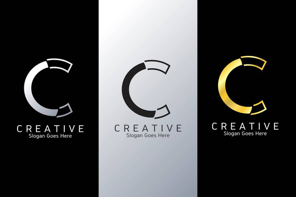 Marka Kimliği için Modern Temiz Logo Harfi C Vektör Şablonu Tasarımı - Vektör, Görsel