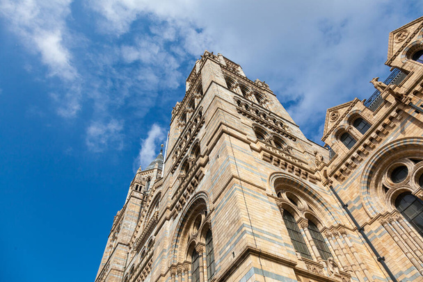 The Natural History Museum London. Architect Alfred Waterhouse created an extraordinary menagerie of terracotta designs  From the imposing gargoyles on the facade to the most delicate interior detail, every element of his design pays homage to the  - Photo, Image