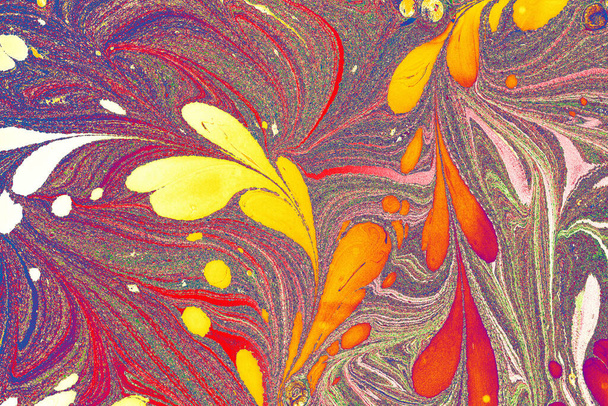 Motif floral abstrait marbré pour tissu, design de tuiles. texture de fond - Photo, image