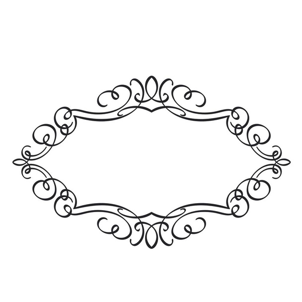 Calligraphic Design Frame - Вектор,изображение