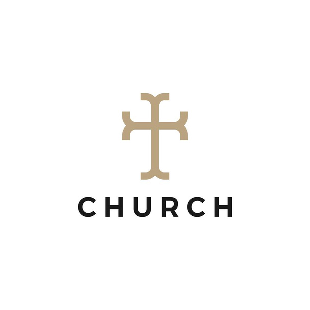 logo de la iglesia vector icono ilustración - Vector, Imagen
